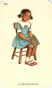 1968 Kindergarten Flash Card Sitting #212 Economy Co. Smash Book Scrapbook - Picture 1 of 1