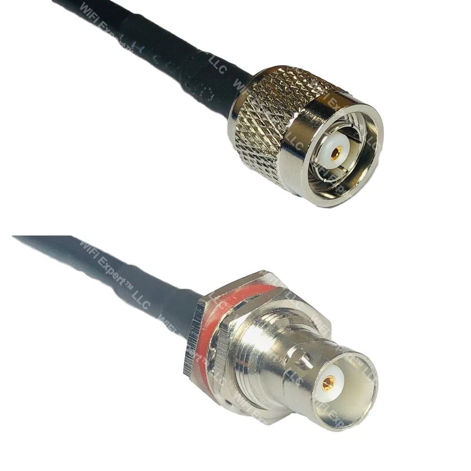 LMR240UF RP-TNC MALE to BNC FEMALE BULKHEAD Coax RF Cable USA-Ship Lot - Image 1 of 1