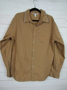 Horny Toad Mens Long Sleeve Brown Button Up Shirt Size L - Picture 1 of 10