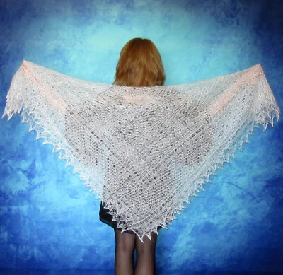 Gestrickter Ziegenflaum Schal Orenburger Schal Shawl Scarf Strick Stola Handmade - Bild 1 von 4
