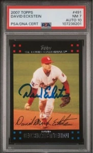 2007 Topps David Eckstein signierte Baseballkarte PSA 7 PSA/DNA zertifiziert Autogramm 10 - Bild 1 von 4