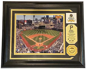 Foto incorniciata Pittsburgh Pirates PNC Park MLB, moneta, firmata Steve Blass, #64/5000 - Foto 1 di 4