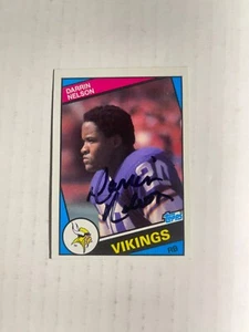 Minnesota Vikings DARRIN NELSON Signed Card - Picture 1 of 1