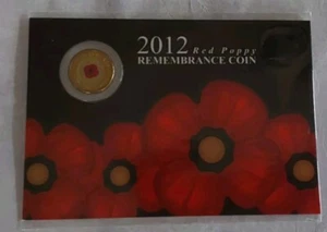2012 Red Poppy Remembrance Day $2 Two Dollar Carded Uncirculated Coin - Picture 1 of 3