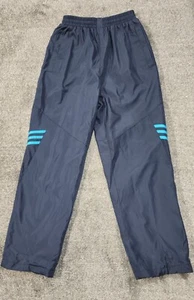Kids Navy Blue Tracksuit Trousers with Turquoise Lines Size XL - Picture 1 of 4