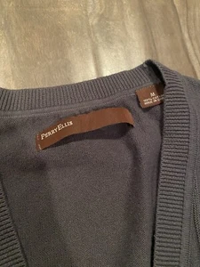 Perry Ellis Mens Knitted Button Vest Size Medium Gray - Picture 1 of 4