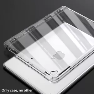 For iPad 10th 9th 8th 7th 6th Air Pro 11 13 Transparent Case with Pencil Holder - Picture 1 of 11