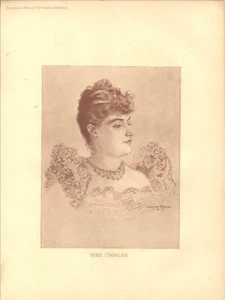 Rose Coghlan Actress Portrait Broadway Stage 1891 NYC Arthur Jule Goodman Art - Bild 1 von 1