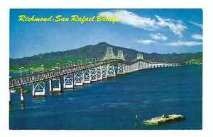 Richmond - San Rafael Bridge California Mt. Tamalpais Vintage Postcard - Picture 1 of 2