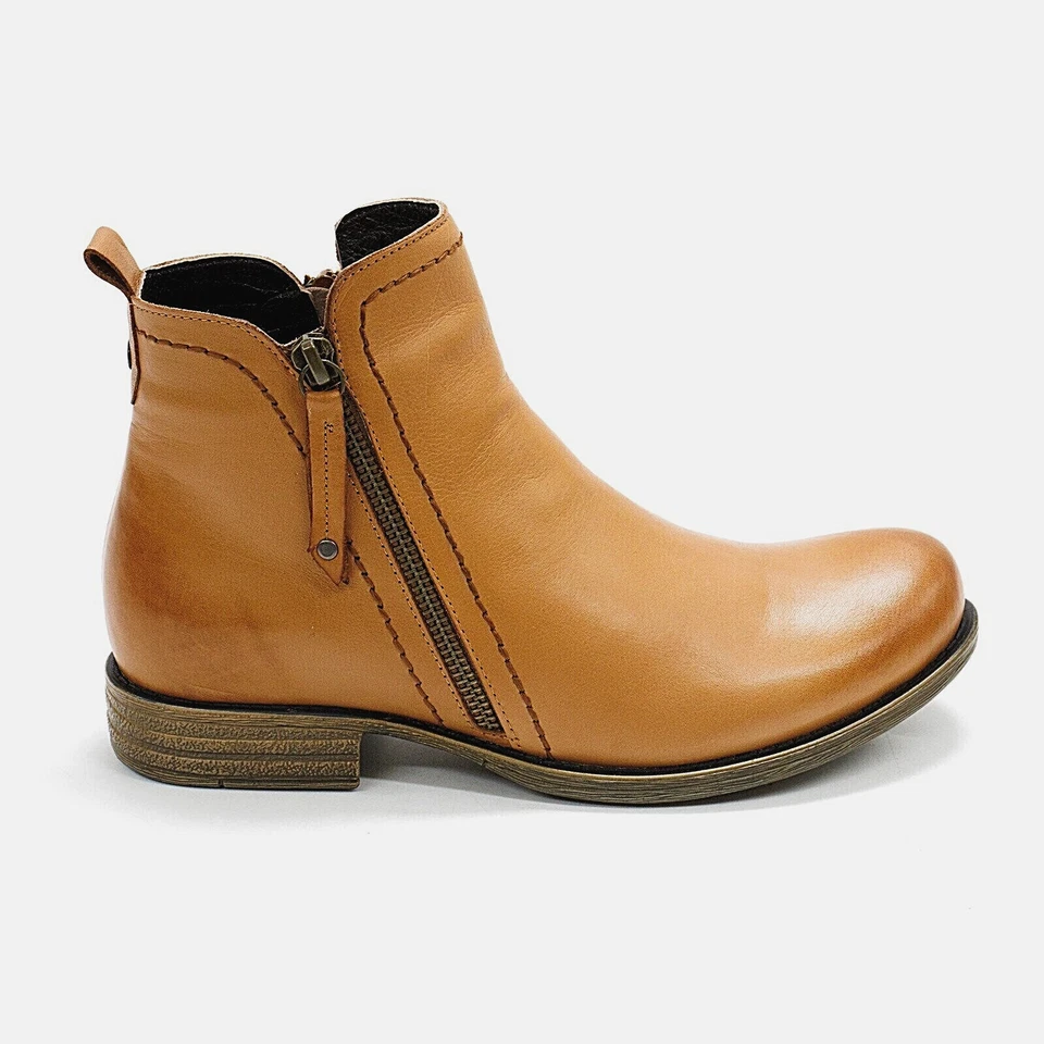 Women's  Spring Step Oziel Leather Ankle Boots - Camel Brown Leather - Image 1 of 4