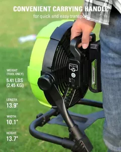 Greenworks 24V 10" (5-Speed) Fan (785 CFM), Hybrid (PLUG IN), Battery included - Picture 1 of 4