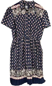 Breli Originals Large? Paisley Dress Union Label Made USA VINTAge Pleated - Picture 1 of 10