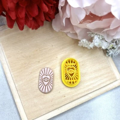 Heart Eye 1 Polymer Clay Cutter - Ceramic Tools - Handmade Earrings - Valentine - Image 1 of 4