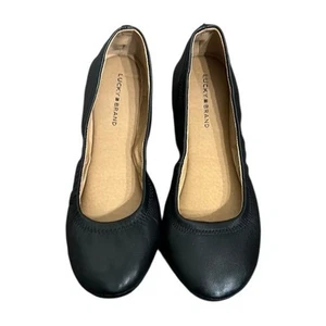Lucky Brand Erin bequeme Damen-Ballerinas 7M schwarz Leder Slipper - Bild 1 von 6