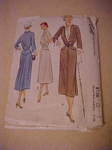 Vestido de dama McCall 1950 y patrón Dickey 8156 como está - Imagen 1 de 7