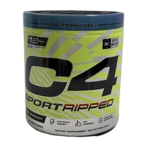 C4 Sport Ripped Pre-Workout Powder - Artic Snow Cone - 20 Servin - Size: 9.9 oz - Picture 1 of 8