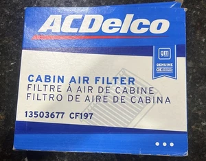 Elemento de filtro de aire de cabina Buick Cadillac Chevrolet GM 2011-2022 NUEVO FABRICANTE DE EQUIPOS ORIGINALES 13503677 - Imagen 1 de 1