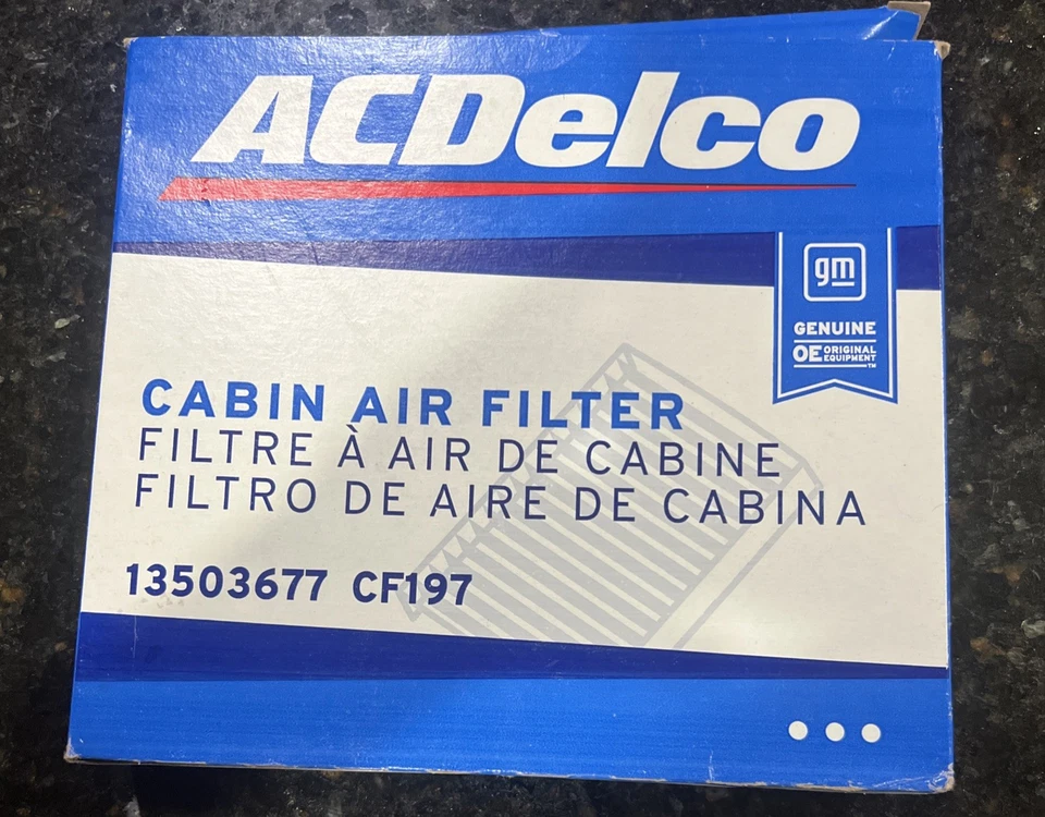 Оригинальный новый элемент воздушного фильтра для салона GM 2011-2022 Buick Cadillac Chevrolet 13503677 - Изображение 1 из 1