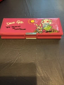 Vintage Flomo Magnetic Pencil Case Dear God You Thought Of Everything HTF  READ - Picture 1 of 7