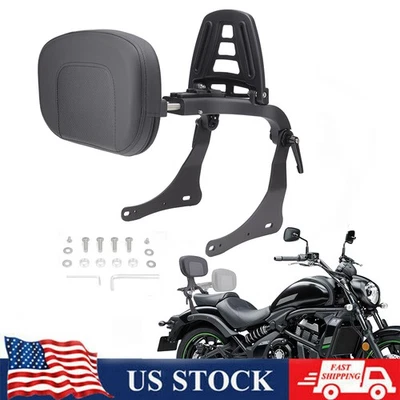 Multi-Purpose Driver Passenger Backrest For Kawasaki Vulcan S EN650 2017-2025 US Foto 1 de 4