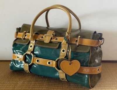 Bolso de Mano Grande Luella Gisele Tri-Tono Charol -Nuevo Foto 1 de 4