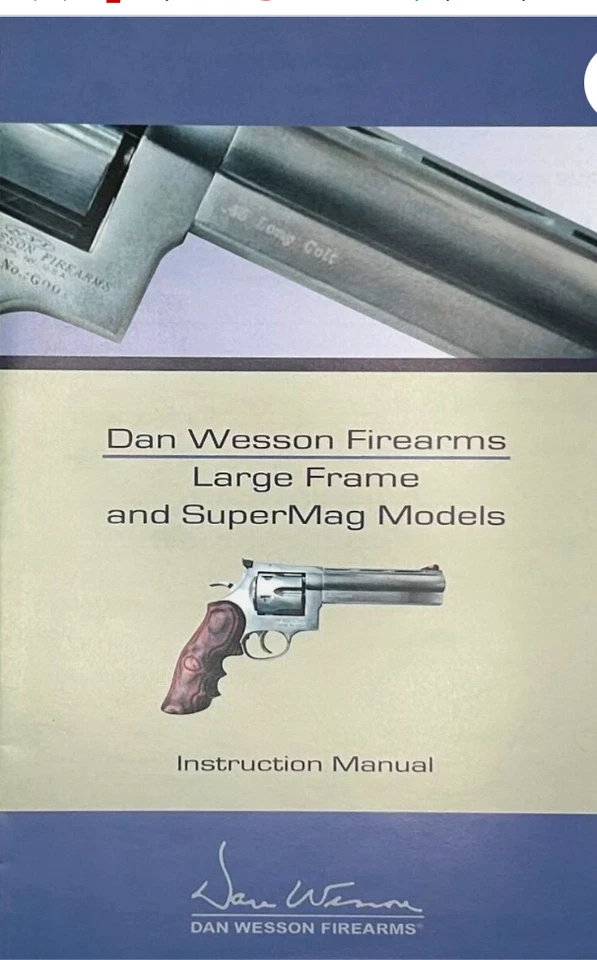 Dan Wesson 大框架和 SuperMag 型号:工厂说明,用户手册! — 第 1/1 张图片