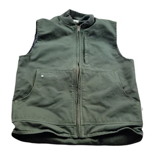 Cabela's Vest Men's Medium Green Jacket Outdoors Insulated Full Zip Roughneck - Picture 1 of 5
