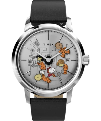 Timex Peanuts Marlin reloj de pulsera negro para hombres TW2W87200