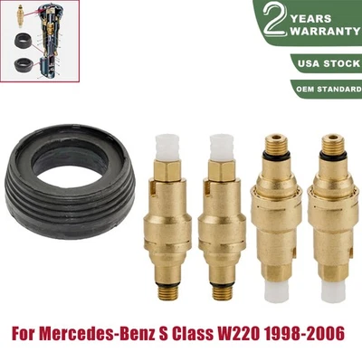 Válvula de aire amortiguador de goma de puntal de suspensión neumática delantera trasera para Mercedes W220 Foto 1 de 4