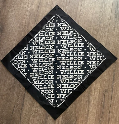 Bandana Willie Nelson Vintage Lenço Vermelho Novo Estoque Antigo 21" - Imagem 1 de 3