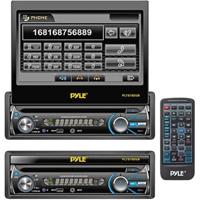 PLTS78DUB 7'' 1 DIN In-Dash Detach Touch LCD DVD CD MP3 USB Bluetooth Receiver - Image 1 of 4