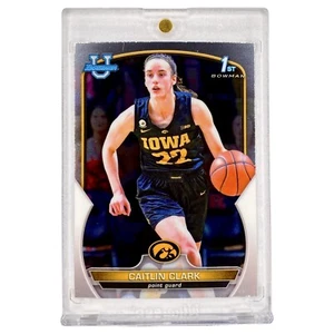 Caitlin Clark 1st CHROME CARD HAWKEYES BOWMAN w/HOLDER - Picture 1 of 6