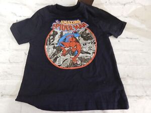 Boys Black Marvel Short Sleeve T-Shirt size 5/6/Spiderman