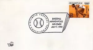 BASEBALL, OLYMPIC FESTIVAL STATION, MINNEAPOLIS, MN1990 FDC9307 - Bild 1 von 1