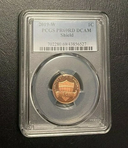 2019 W 1C PCGS    PR69RD DCAM SHIELD Cover