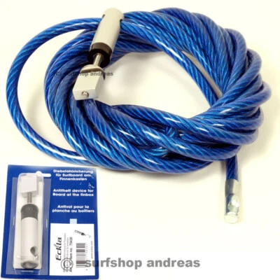 SET 2 teilig Original Eckla Stahlseil 4,00 Meter und Boardsicherung