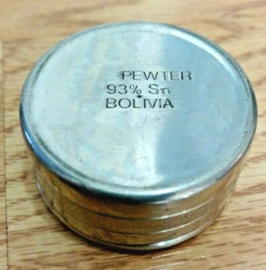 Caja de Peltre Guerrero Terciopelo Tapa de Revestimiento SN 93% Bolivia Contenedor de Joyería - Imagen 1 de 6