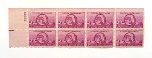 Florida Centennial 1845-1945 3 Cent Briefmarken 8er Set Ära WWII - Bild 1 von 2