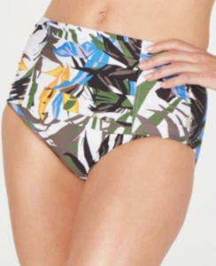 Calvin Klein OLIVE MULTI TROPIC RAINFOREST Bikini Swim Bottom CGOBV303 NWT $58 - Picture 1 of 2