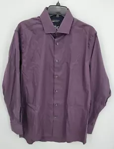 Joseph Abboud Shirt Mens 16 32/33 Purple Button Up Stretch Slim Fit Preppy - Picture 1 of 7