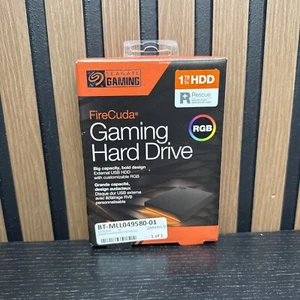 Seagate FireCuda Gaming Hard Drive External USB RGB 1TB (1906) New - Afbeelding 1 van 5