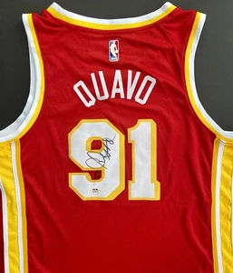 Quavo Huncho Signed Autographed Atlanta Hawks Jersey Migos Psa/Dna Coa - Picture 1 of 4