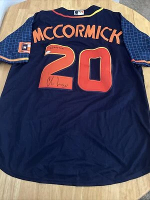 Chas McCormick Houston Astros Autographed Jersey With Inscription JSA Certified - Image 1 of 4