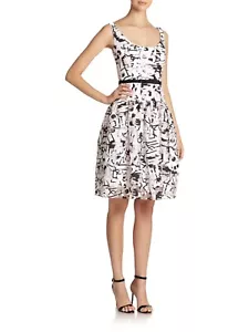 Neu MILLY mehrfarbiges Natalie Cocktailkleid Größe 4 Orig. 795 $ - Bild 1 von 6
