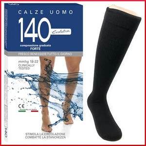 STARK ABGESTUFTE KOMPRESSIONSSTRÜMPFE lang Herren 140 Denar den Baumwolle - Bild 1 von 8