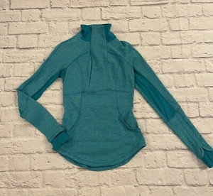 Lululemon base runner Mini Check Pique Surge Heathered Turquoise Sz4 - Bild 1 von 12
