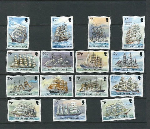 Falklan Island SC # 485-499 Ships Of Cape Horn  . MNH Cover
