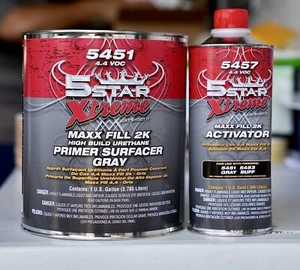 5 Star Xtreme 5451 High Build 2K Urethane Primer Surfacer Gray GALLON KIT 4:1:1 - Picture 1 of 2