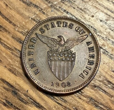 1903 1/2c Half Centavo US Philippines High Grade Coin - Image 1 of 3