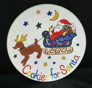 Speiseteller Mikasa FX056 SANTA'S TREATS Kekse für Weihnachtsschlitten Rentier 11 Zoll - Bild 1 von 4